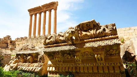 The columns of the Baalbek temples